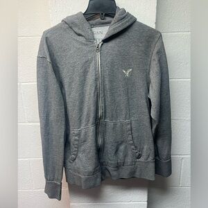 American Eagle Sweater Mens
Medium Gray Full Zip Up Hoodie